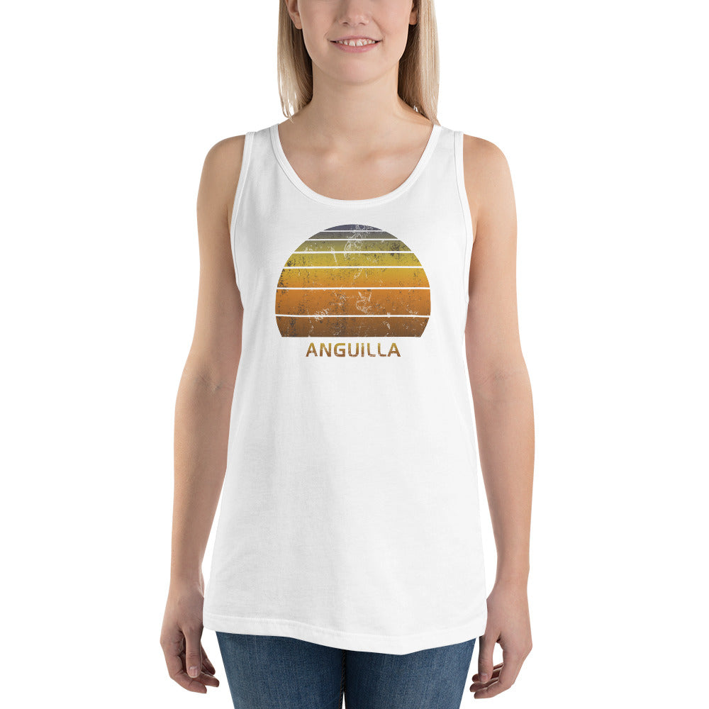 Retro Anguilla Beach Vacation Souvenir Unisex Tank Top
