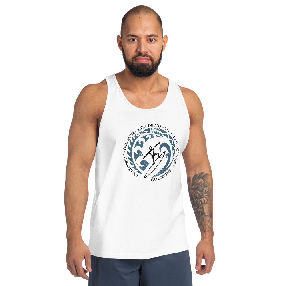 - San Diego County California Surf Surfing Fan Unisex Tank Top