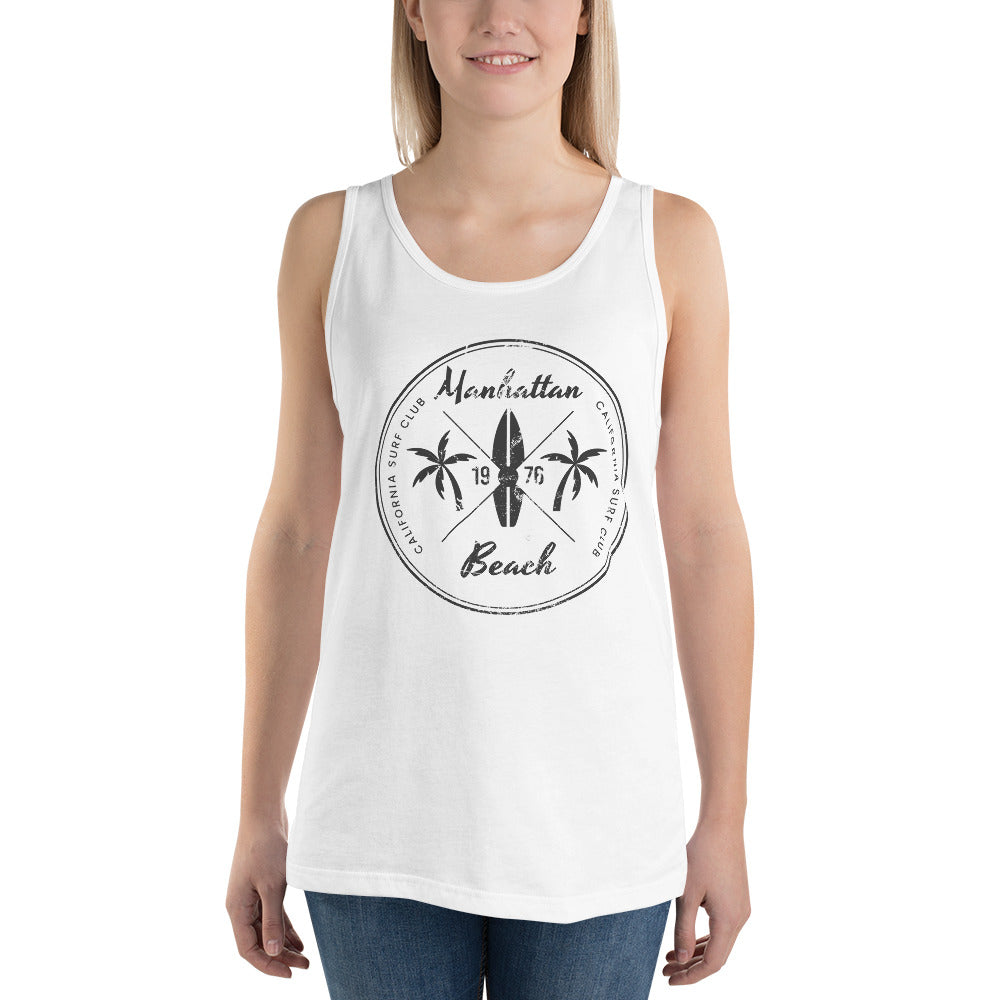 Retro Manhattan Beach California Surfing Fan Unisex Tank Top