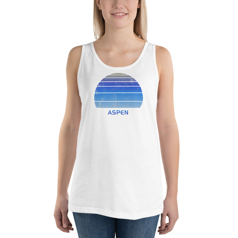 Retro Aspen Colorado Ski Skiing Fan Unisex Tank Top