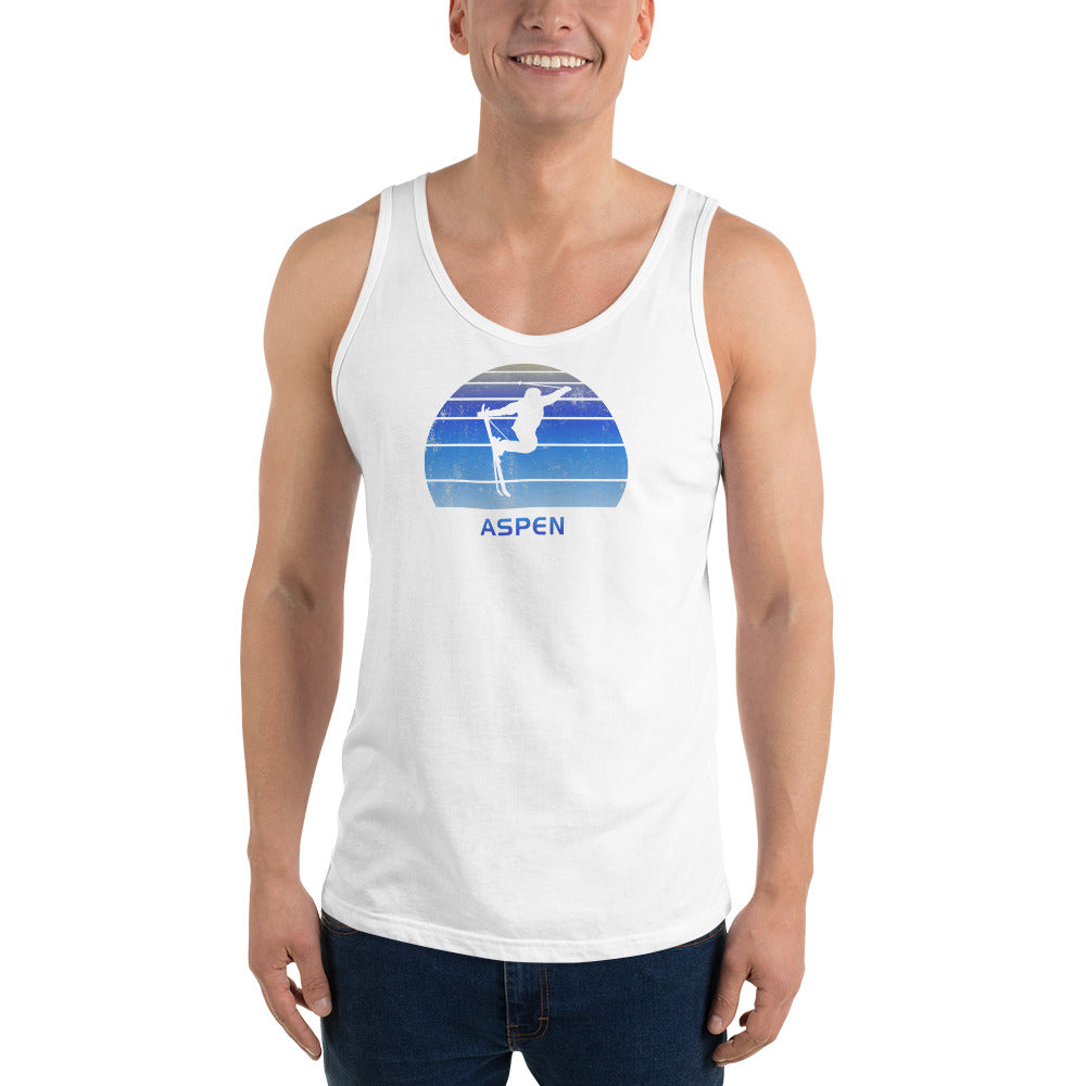 Retro Aspen Colorado Skiing Fan Unisex Tank Top