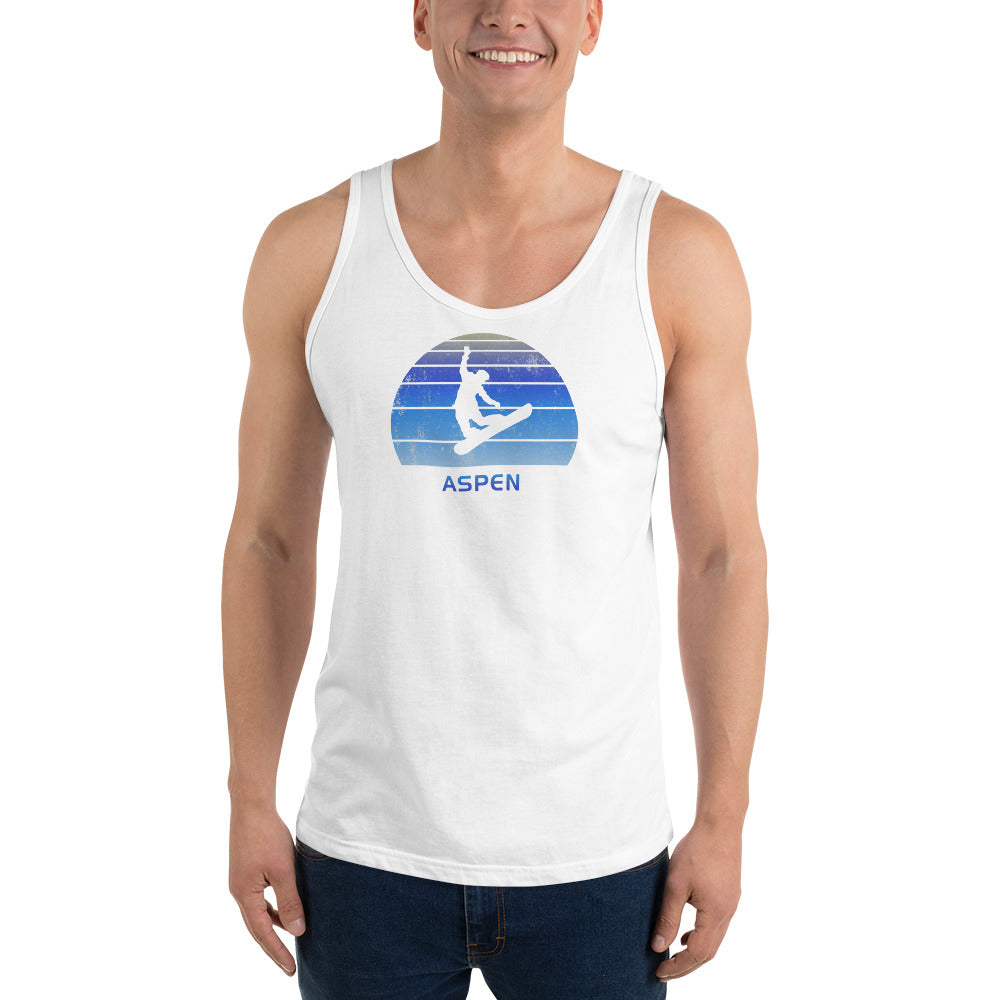 Retro Aspen Colorado Snowboarding Fan Unisex Tank Top