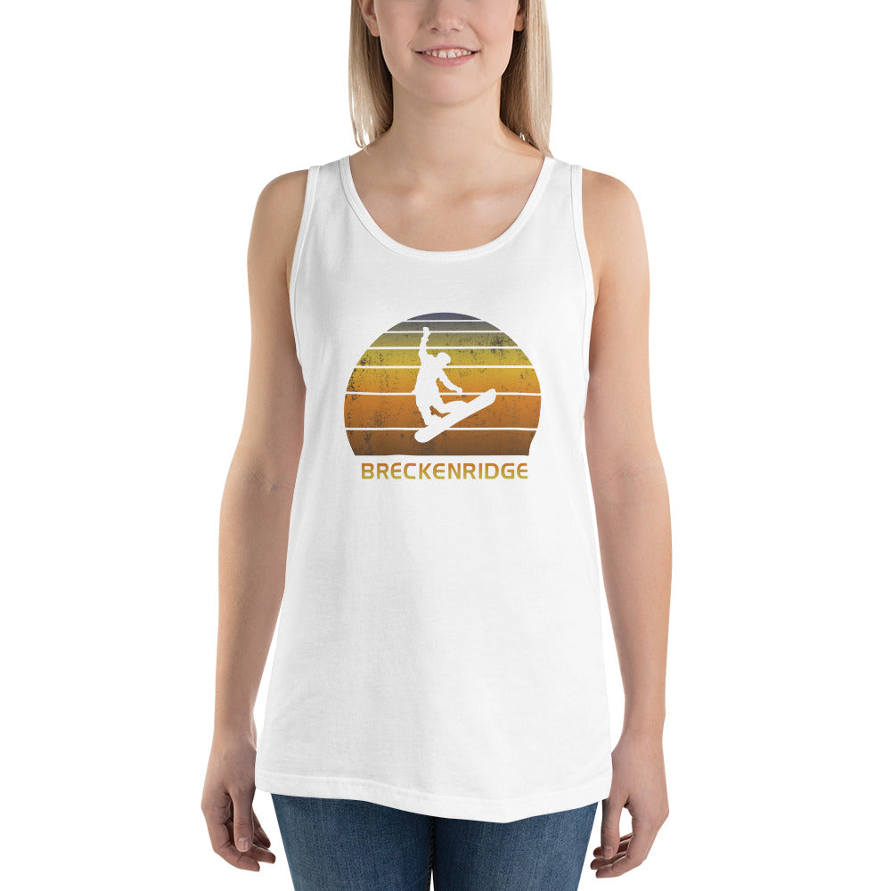 Retro Breckenridge Colorado Snowboarding Fan Unisex Tank Top