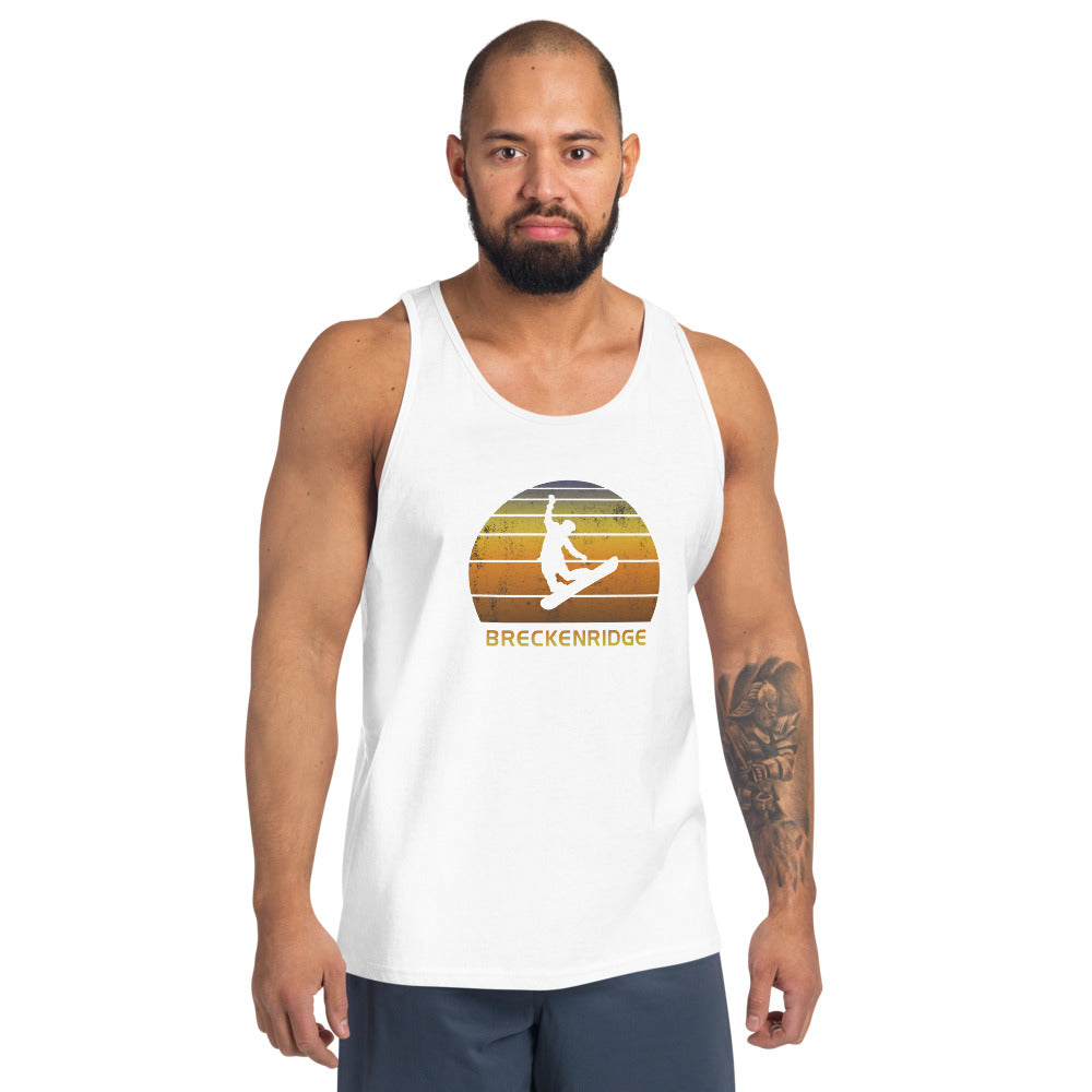 Retro Breckenridge Colorado Snowboarding Fan Unisex Tank Top