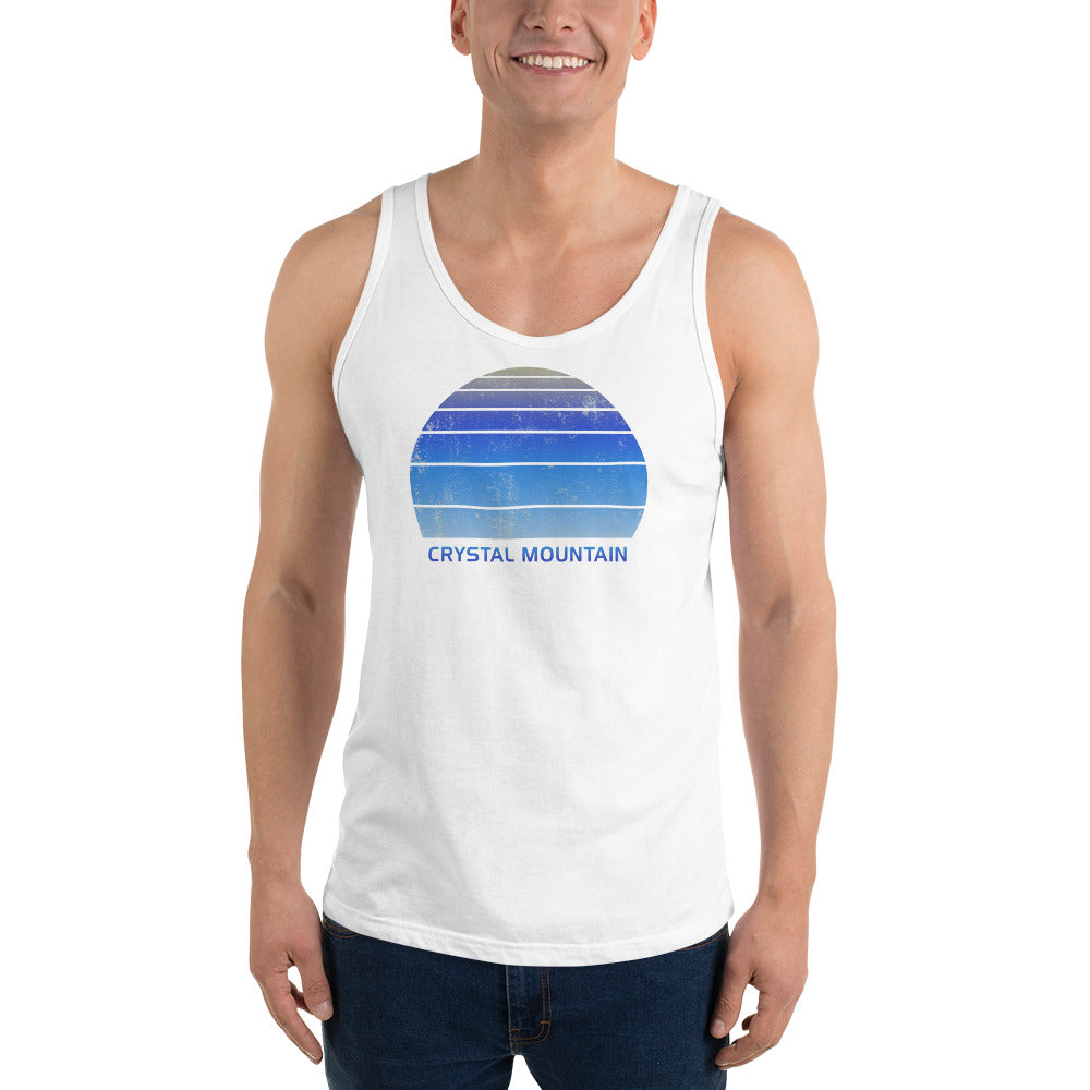 Retro Crystal Mountain Ski Skiing Fan Unisex Tank Top
