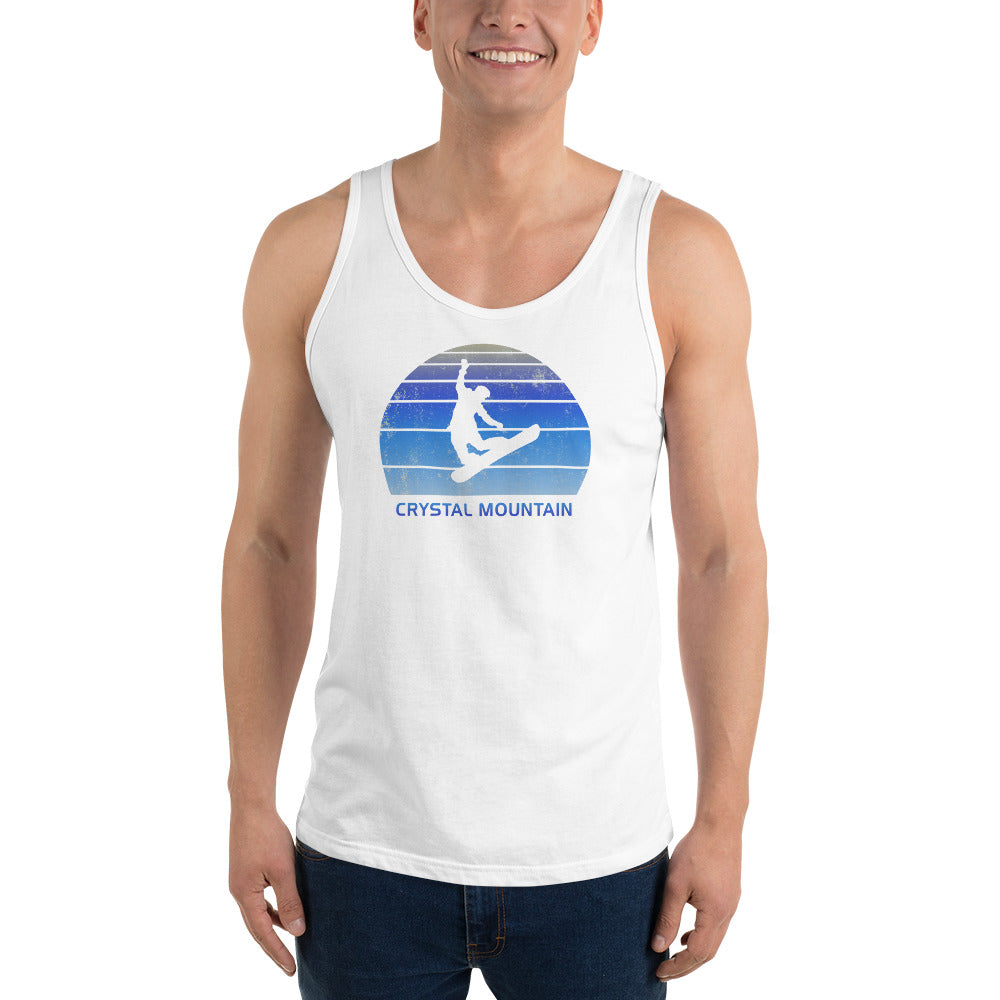 Retro Crystal Mountain Snowboarding Fan Unisex Tank Top
