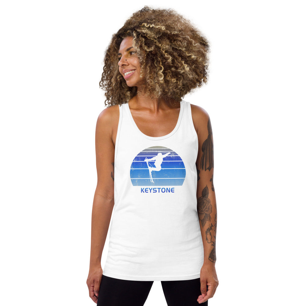 Retro Keystone Colorado Snowboarding Fan Unisex Tank Top