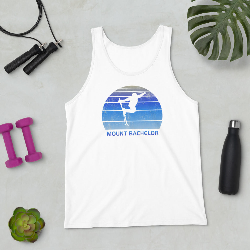 Retro Mount Bachelor Skiing Fan Unisex Tank Top