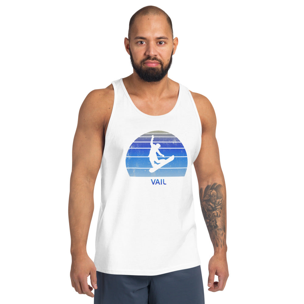 Retro Vail Colorado Snowboarding Fan Unisex Tank Top