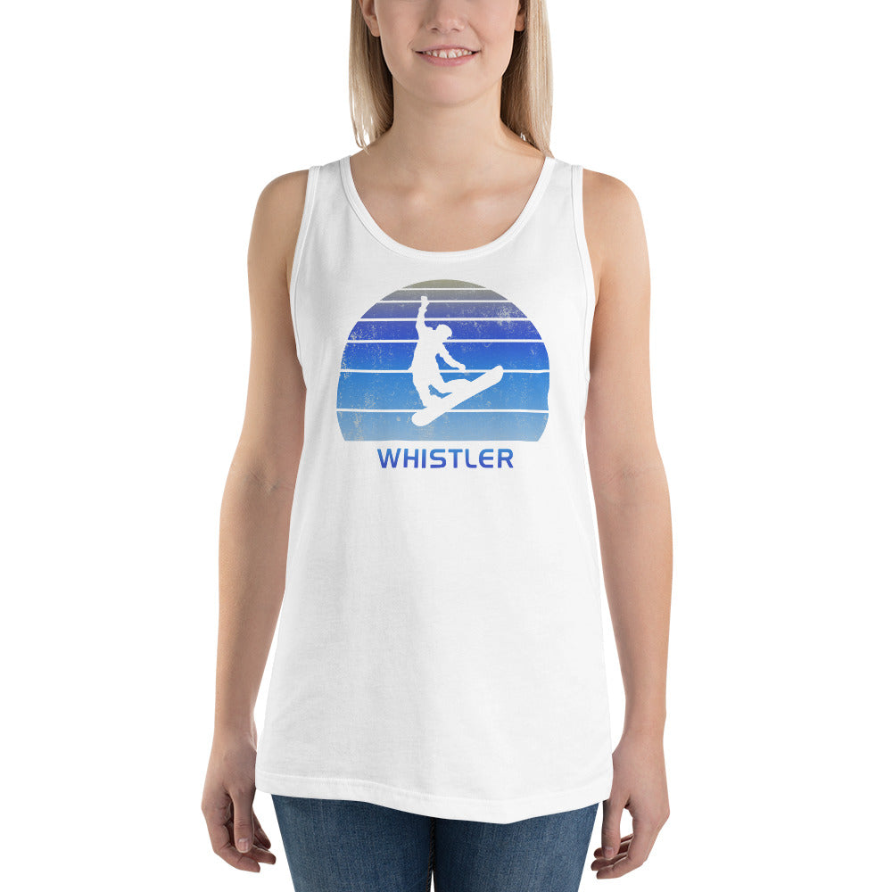 Retro Whistler Canada Snowboarding Fan Unisex Tank Top