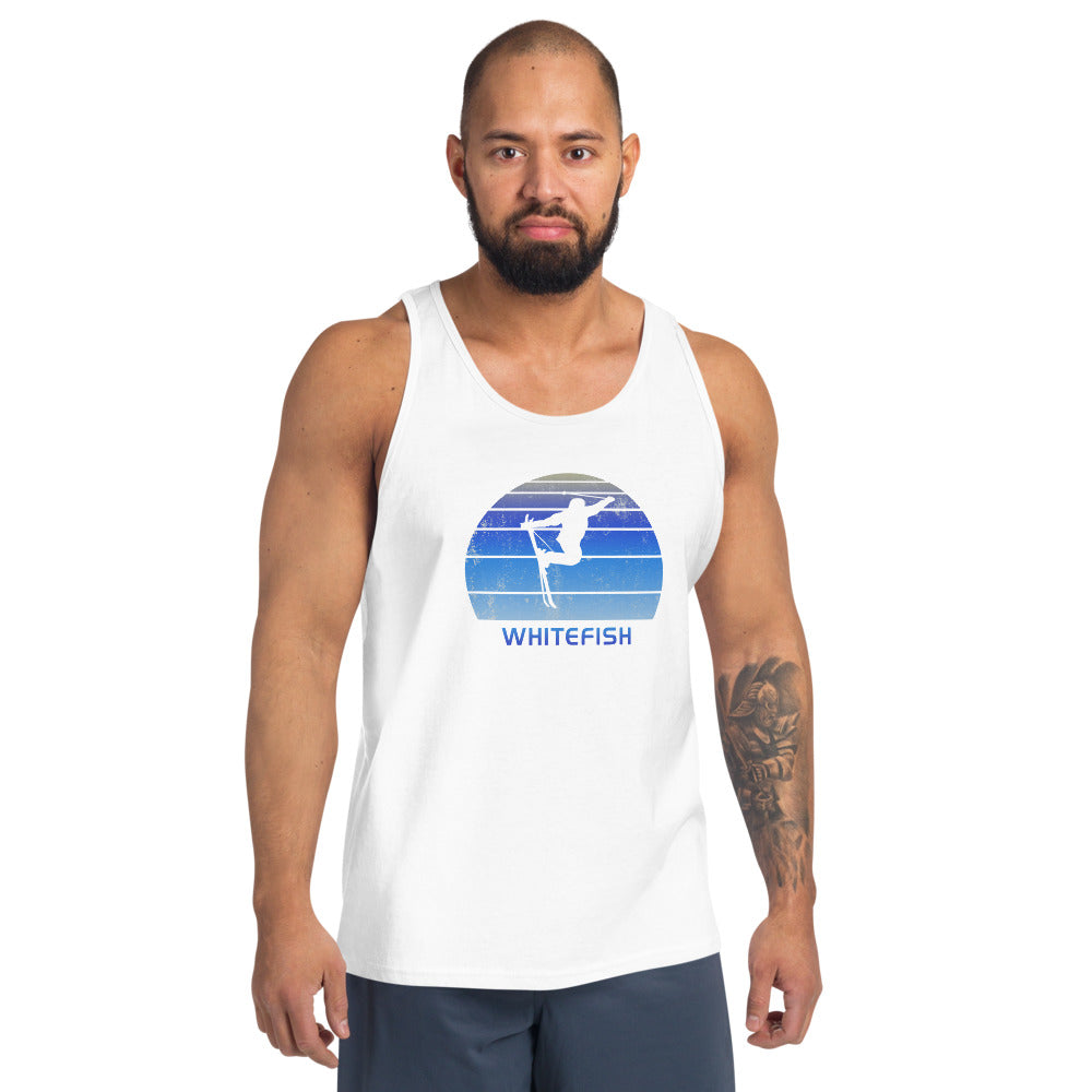 Retro Whitefish Montana Skiing Fan Unisex Tank Top