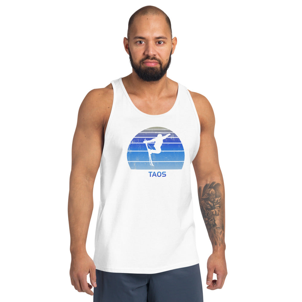 Retro Taos New Mexico Skiing Fan Unisex Tank Top