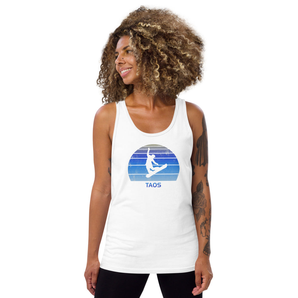 Retro Taos New Mexico Snowboarding Fan Unisex Tank Top