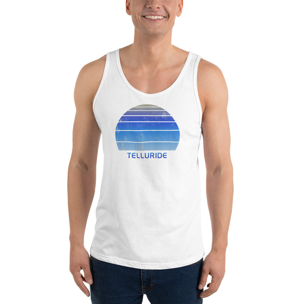 Retro Telluride Colorado Ski Skiing Fan Unisex Tank Top