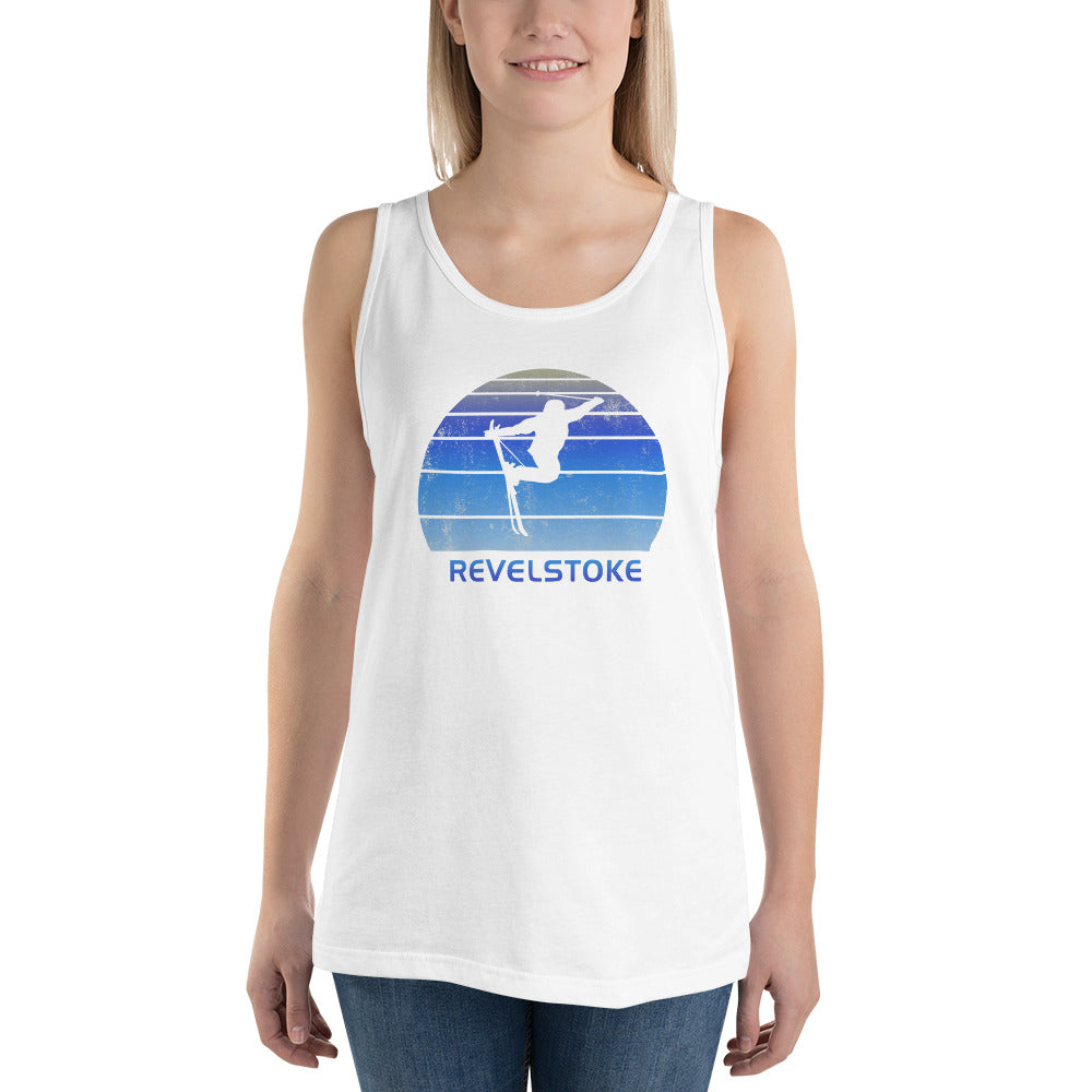 Retro Revelstoke Canada Skiing Fan Unisex Tank Top