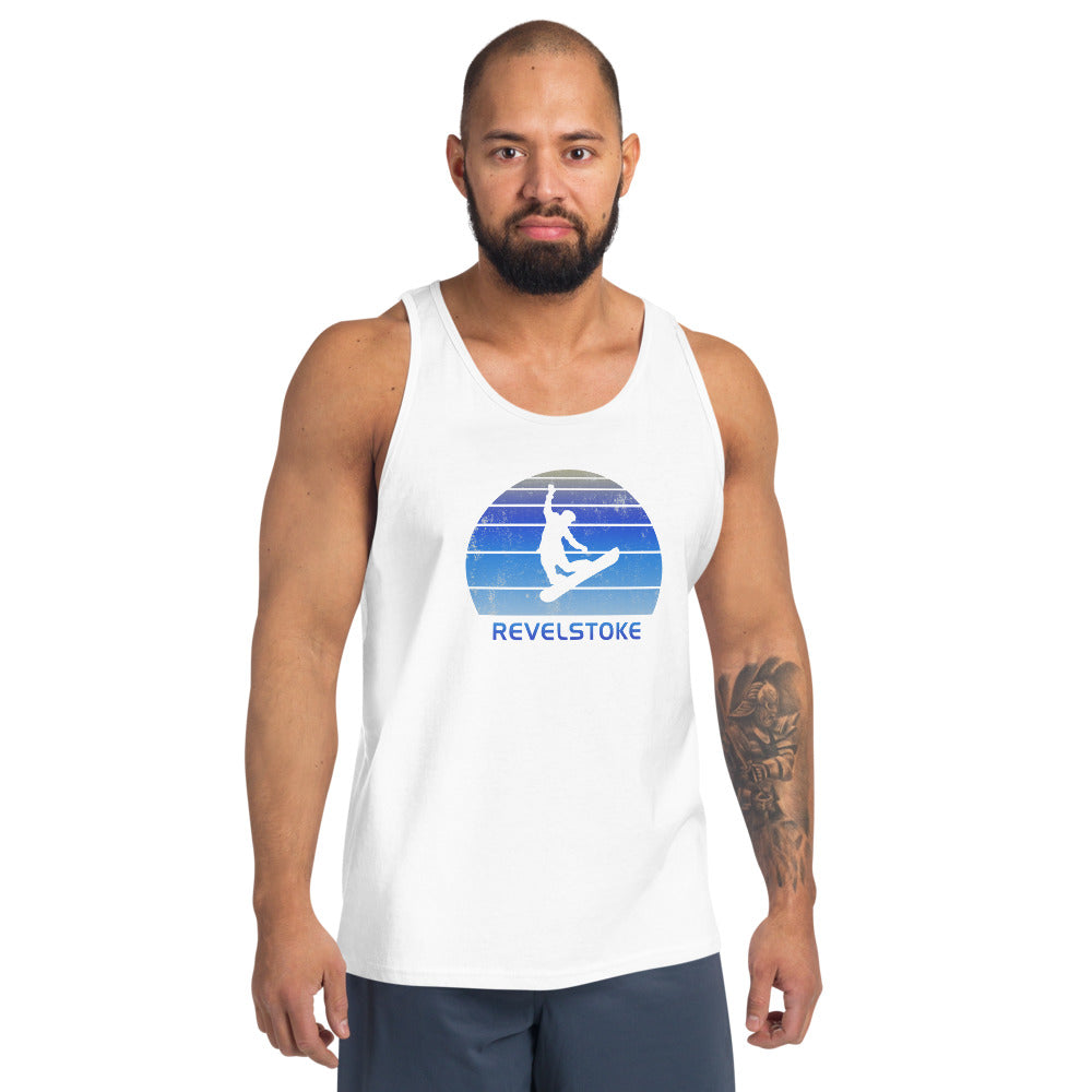 Retro Revelstoke Canada Snowboarding Fan Unisex Tank Top