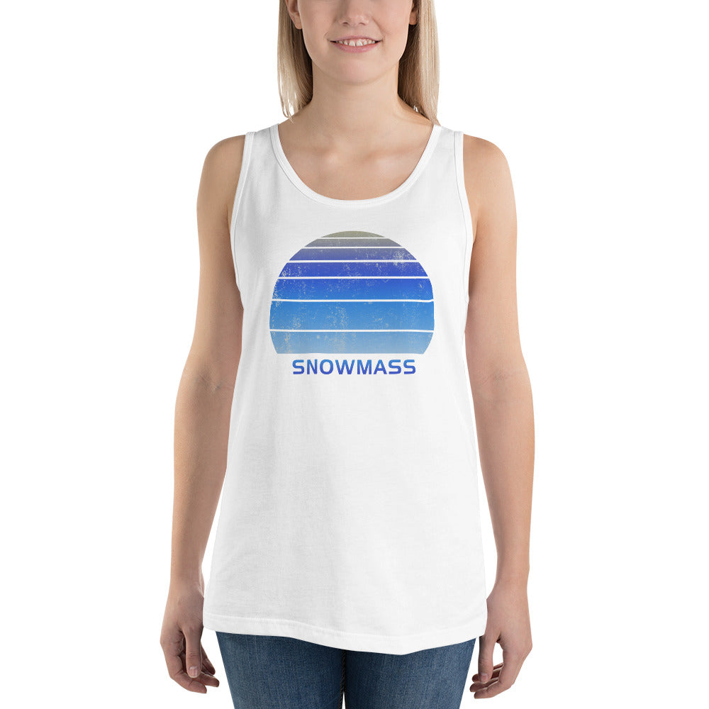 Retro Snowmass Colorado Ski Skiing Fan Unisex Tank Top