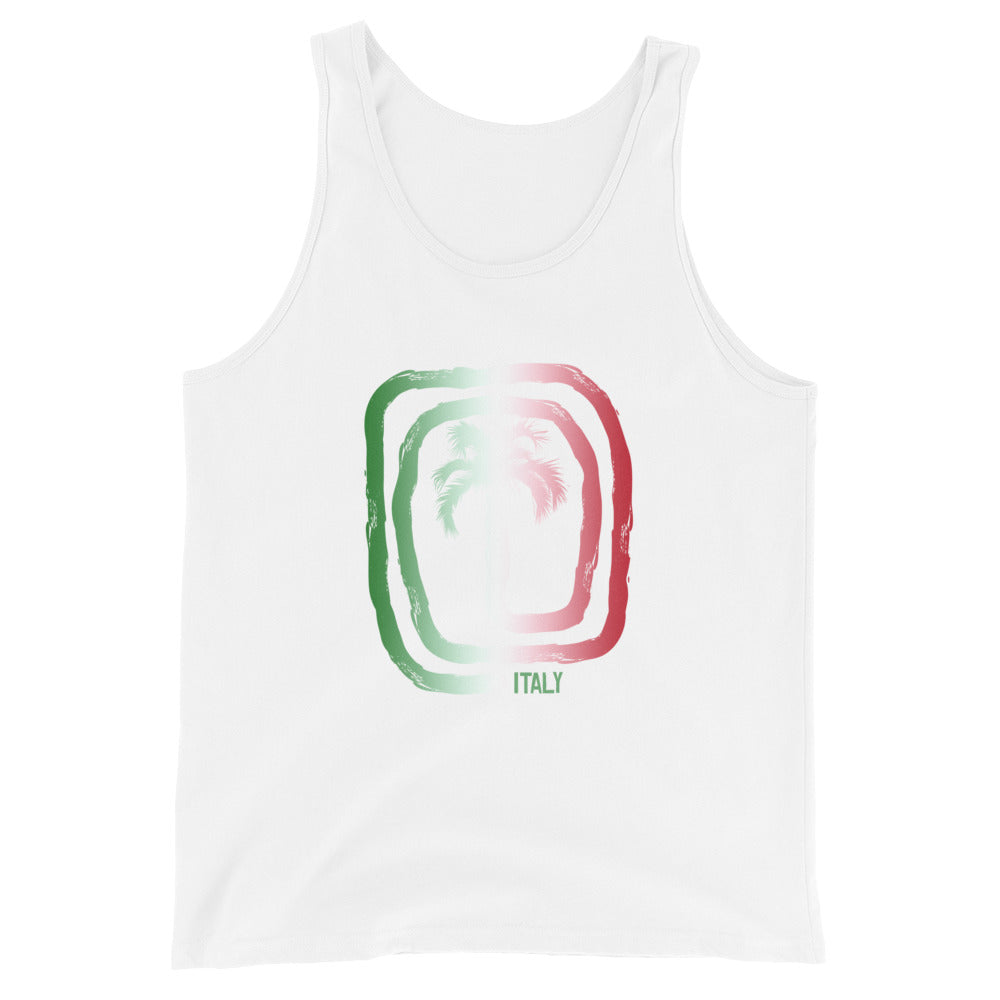 Cool Italy Flag Beach Palm Tree Vacation Souvenir Unisex Tank Top