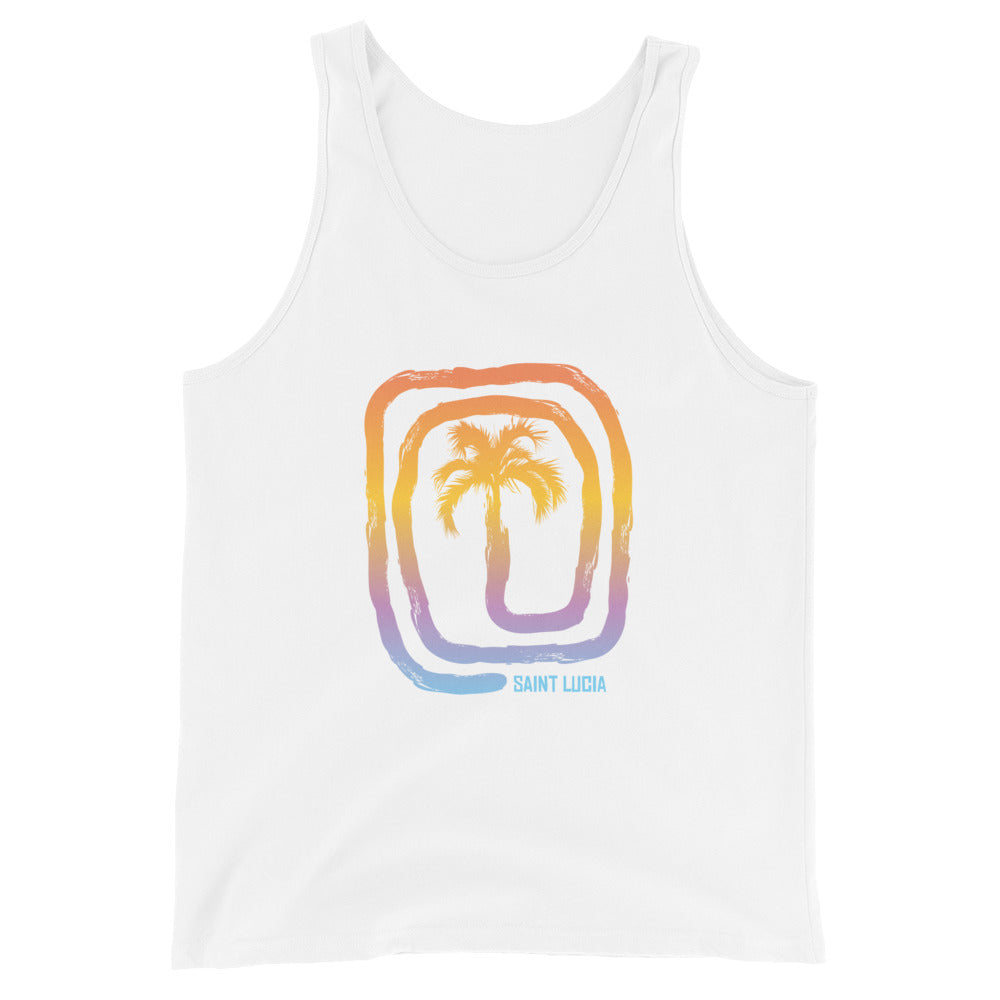 Cool Saint Lucia Beach Palm Tree Vacation Souvenir Unisex Tank Top