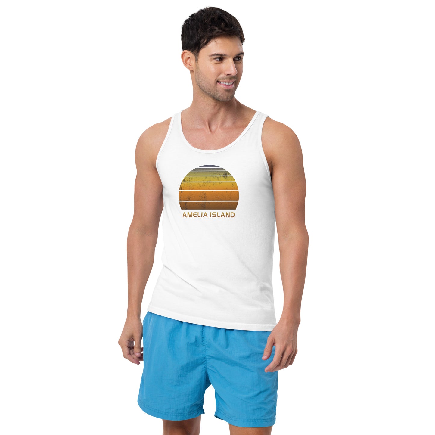 Retro Amelia Island Florida Unisex Tank Top
