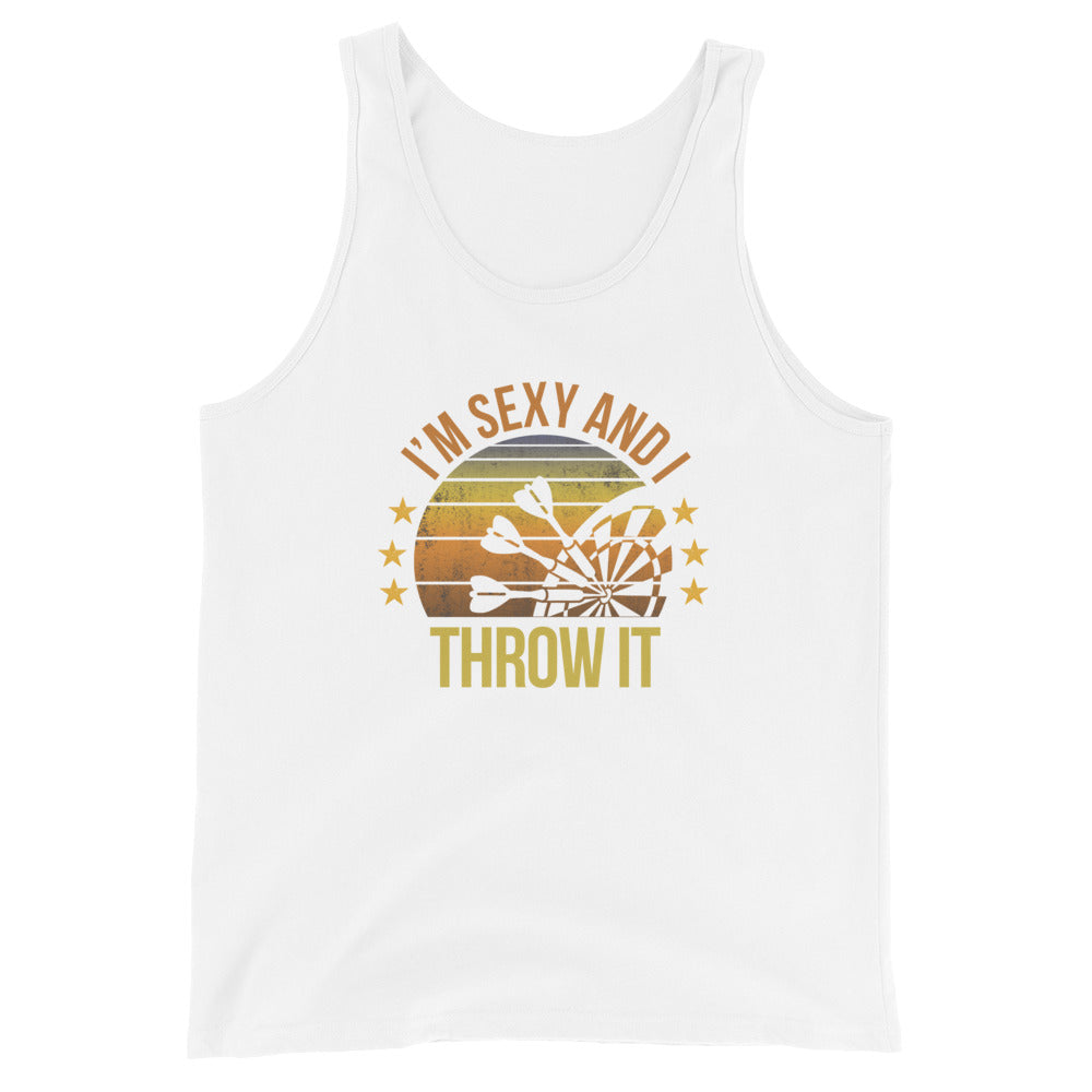 Funny Darts Fan Player Team Quote Joke Sarcastic Phrase Unisex Tank Top
