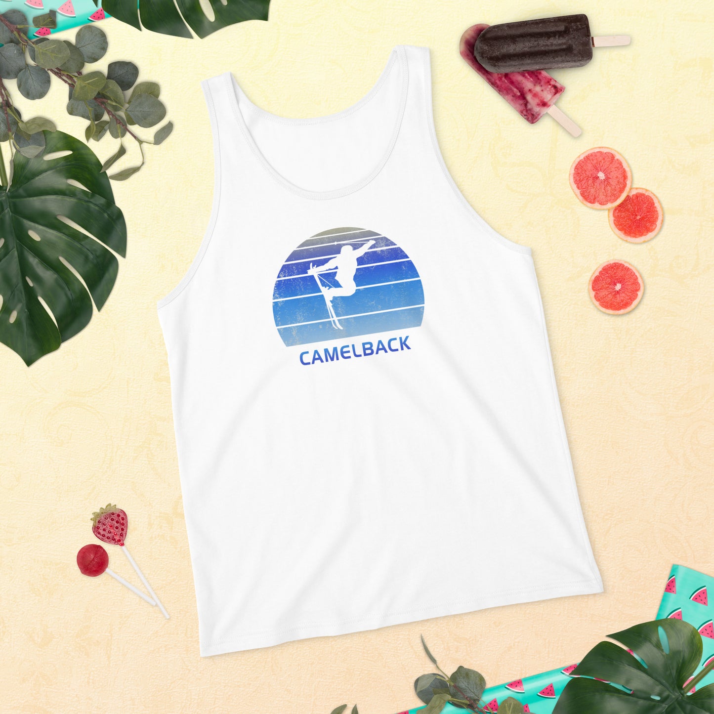 Funny Vintage Ski Camelback Arizona Unisex Tank Top
