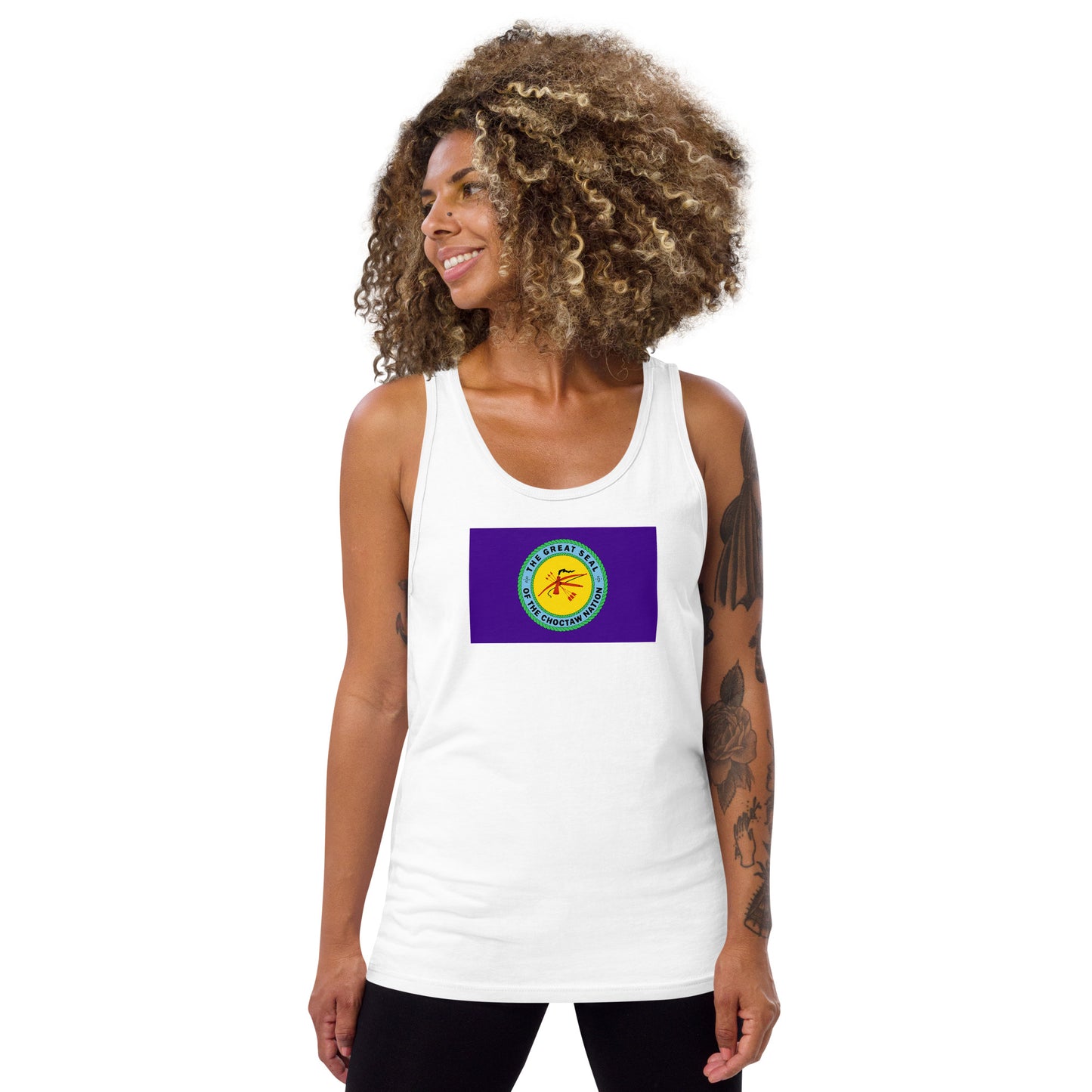 Choctaw Indian Native American Pride Ancestry Tribe Flag Unisex Tank Top