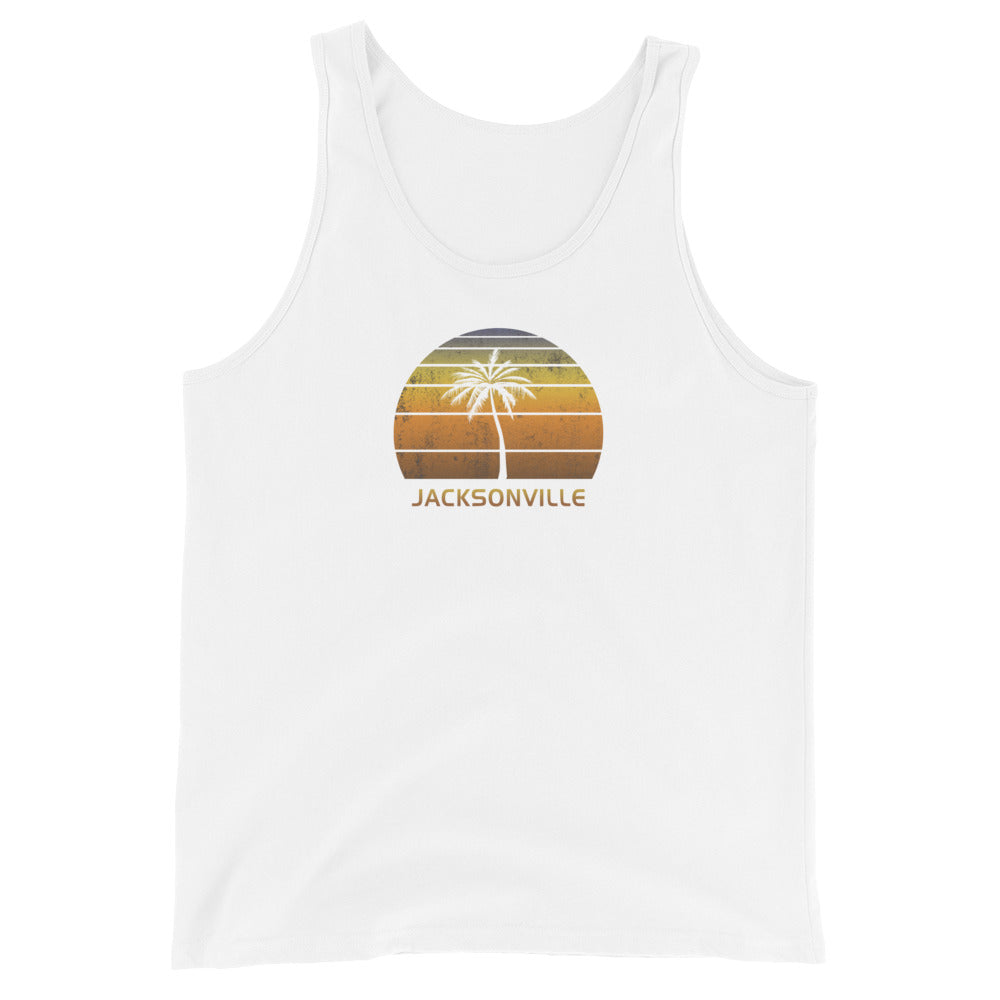 Retro Jacksonville Florida Vintage Sunset Beach Vacation Souvenir Unisex Tank Top