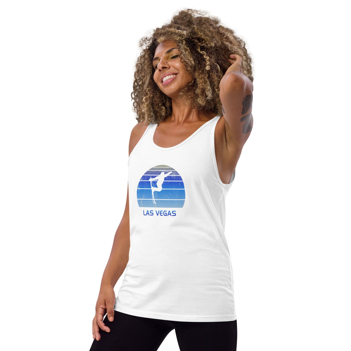 Funny Vintage Ski Las Vegas Nevada Unisex Tank Top