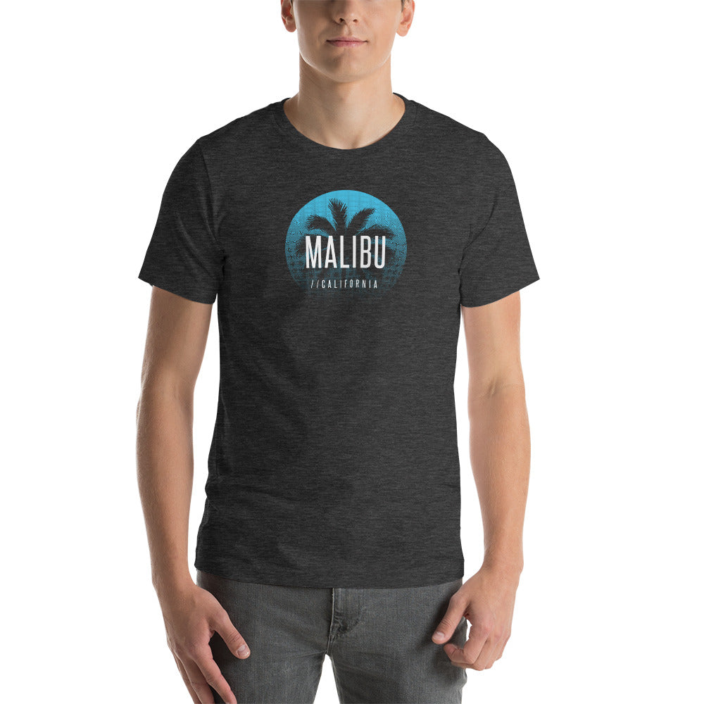 Malibu California Beach Unisex T-Shirt Palm Tree Vacation Souvenir