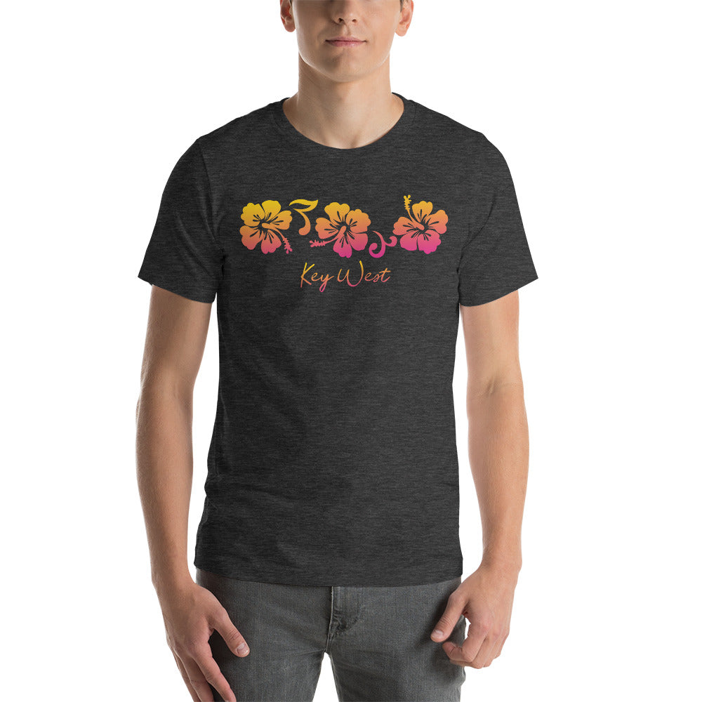Key West Florida Unisex T-Shirt Tropical Hibiscus Flower