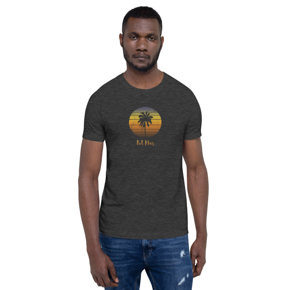 Vintage Del Mar California Beach Unisex T-Shirt Vacation Souvenir Palm Tree