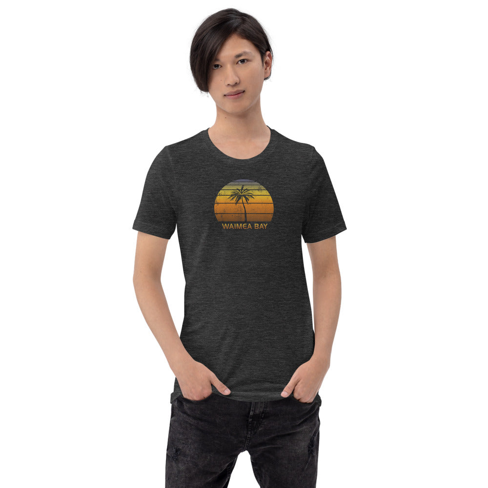Vintage Waimea Bay Oahu Hawaii Sunset Unisex T-Shirt