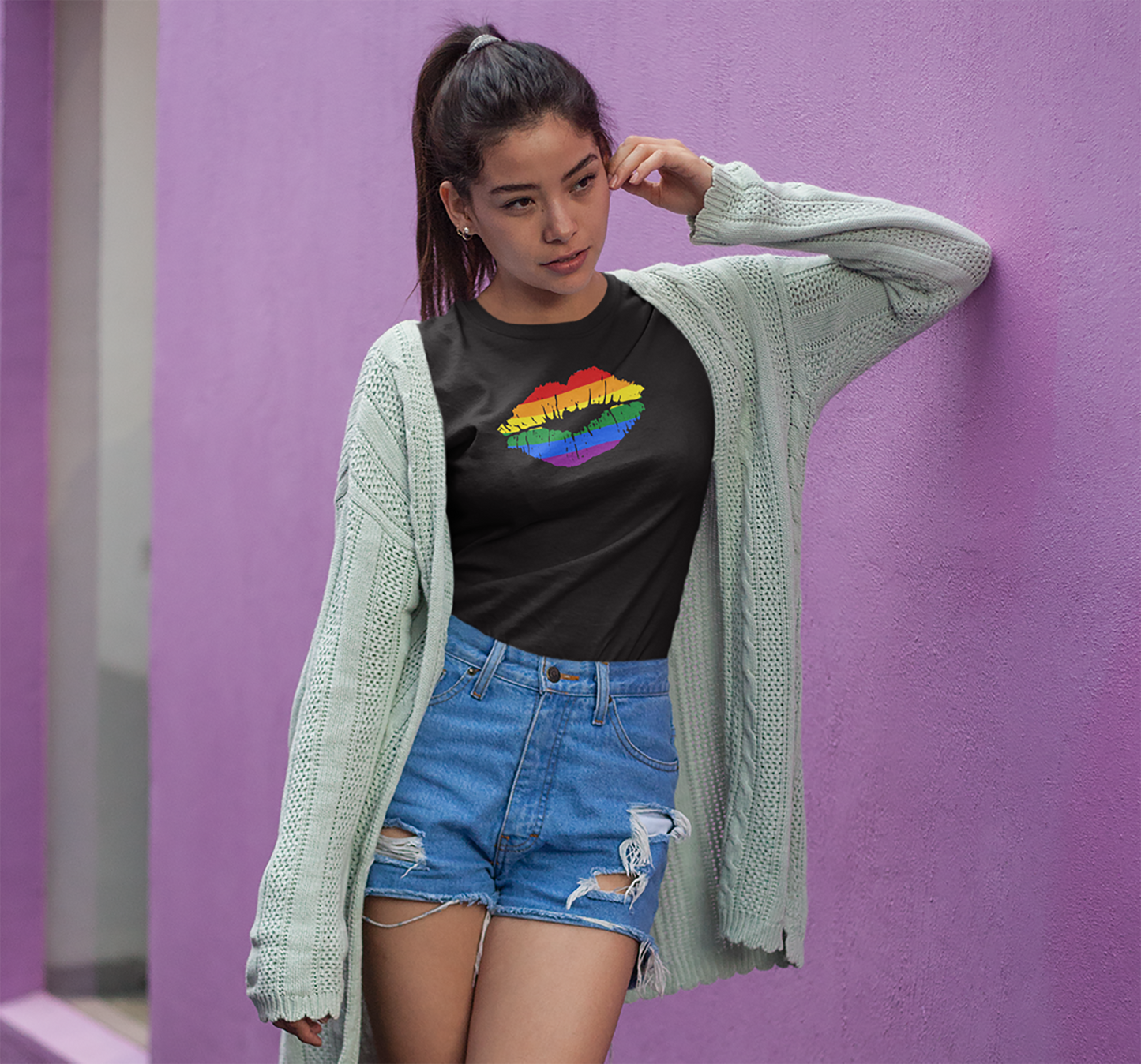 -Gay Pride Rainbow Flag LGBTQ Artistic Unisex T-Shirt