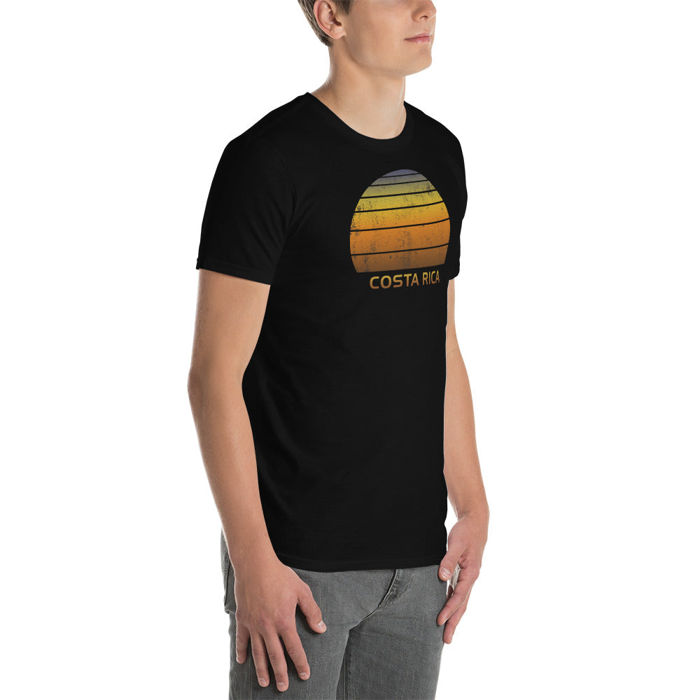 Retro Costa Rica Sunset Vacation Souvenir Vintage Sunrise Unisex T-Shirt