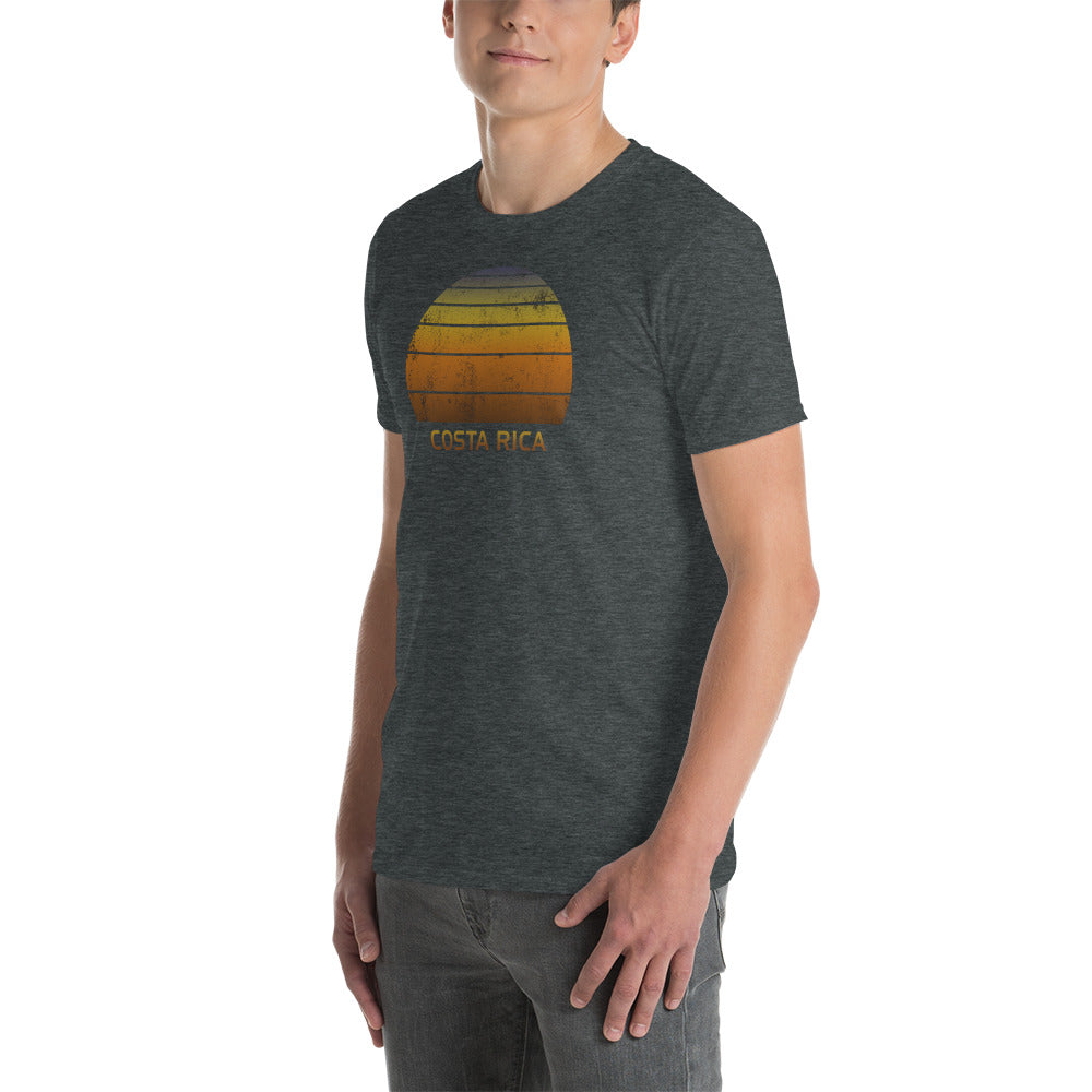 Retro Costa Rica Sunset Vacation Souvenir Vintage Sunrise Unisex T-Shirt