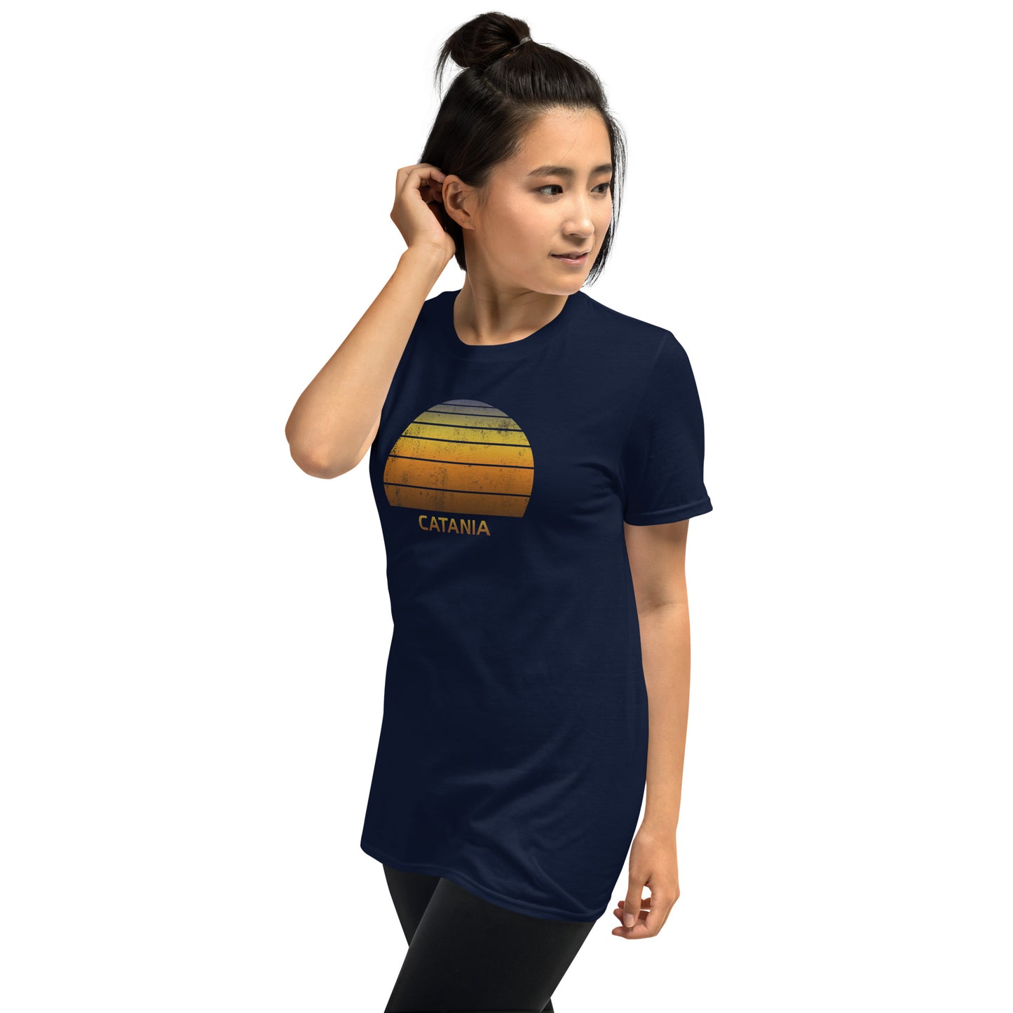 Retro Catania Italy Sunset Vacation Souvenir Vintage Sunrise Unisex T-Shirt