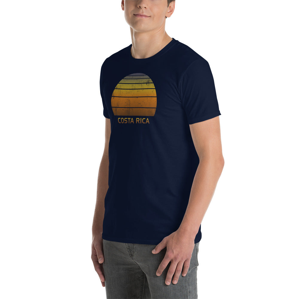 Retro Costa Rica Sunset Vacation Souvenir Vintage Sunrise Unisex T-Shirt