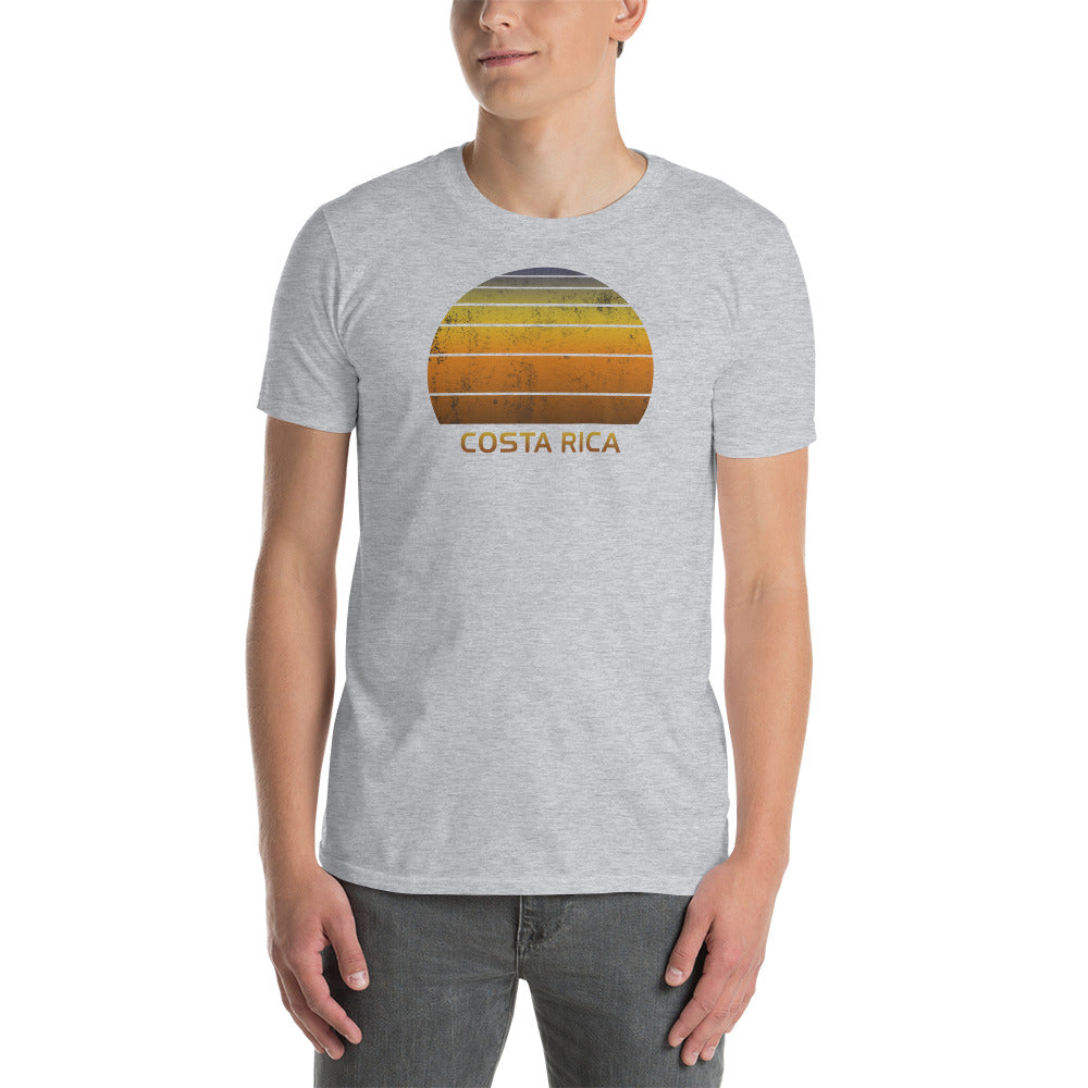 Retro Costa Rica Sunset Vacation Souvenir Vintage Sunrise Unisex T-Shirt