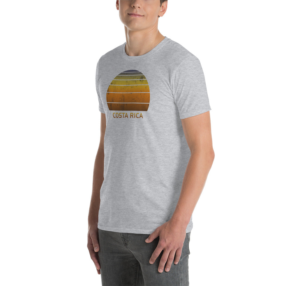 Retro Costa Rica Sunset Vacation Souvenir Vintage Sunrise Unisex T-Shirt