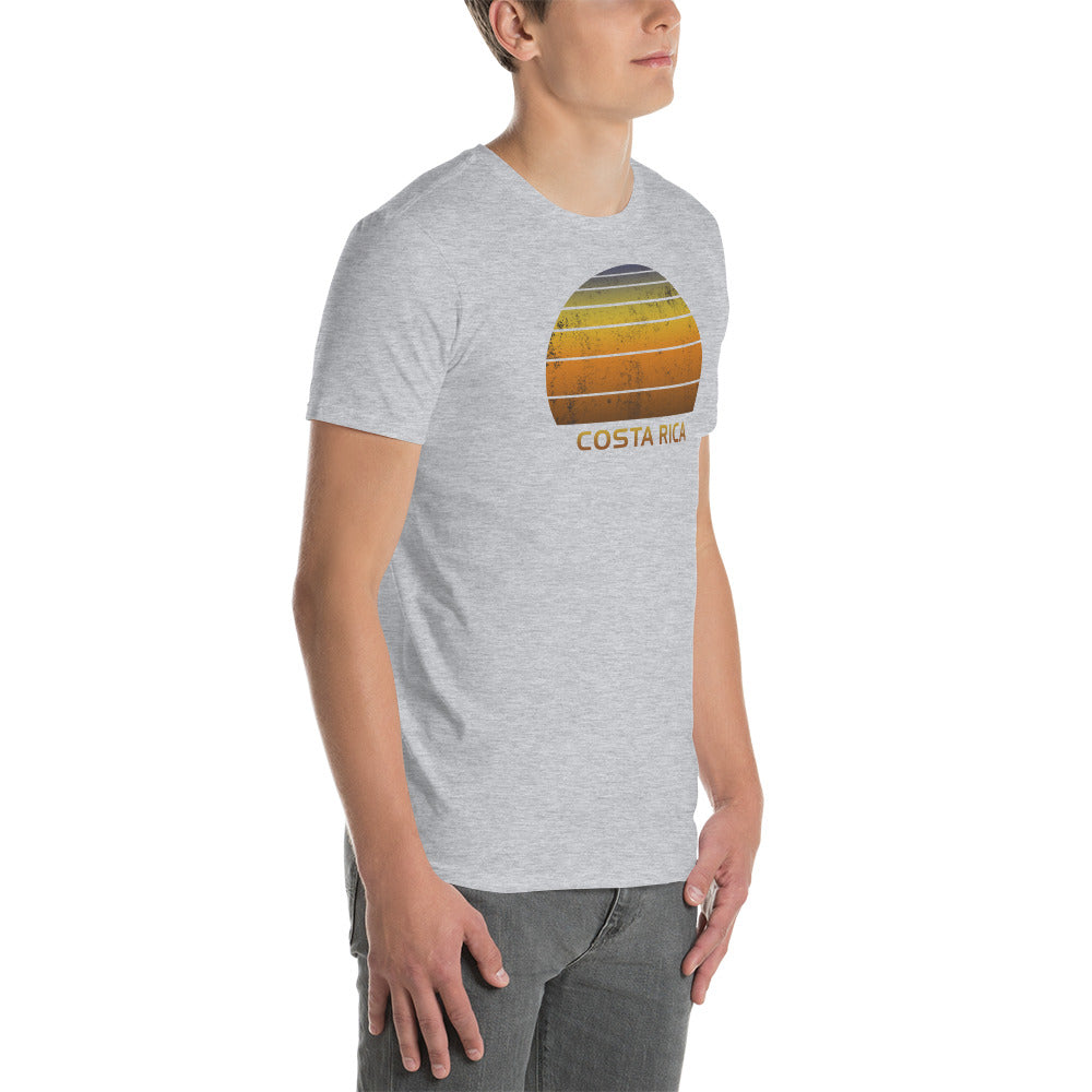 Retro Costa Rica Sunset Vacation Souvenir Vintage Sunrise Unisex T-Shirt