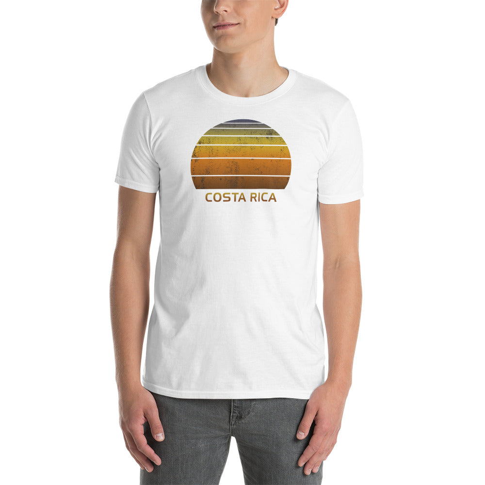 Retro Costa Rica Sunset Vacation Souvenir Vintage Sunrise Unisex T-Shirt