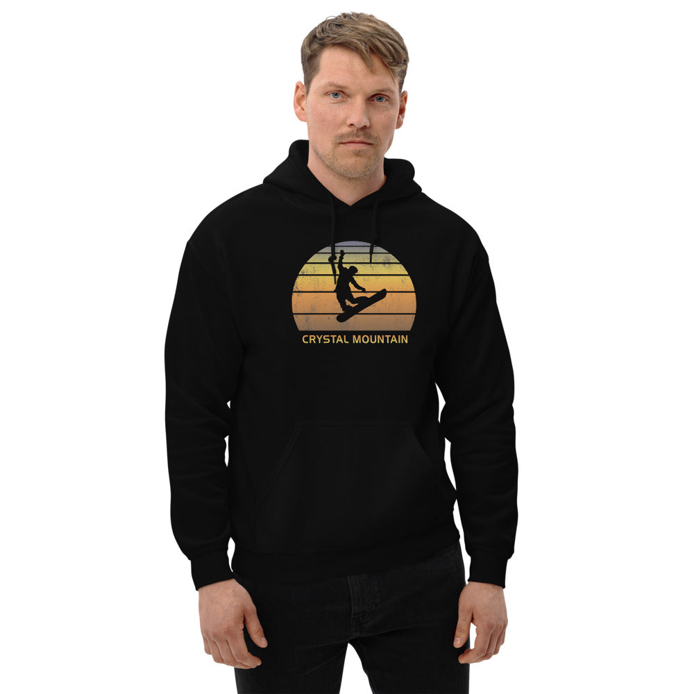 Retro Crystal Mountain Snowboarding Fan Unisex Hoodie Top Sweatshirt