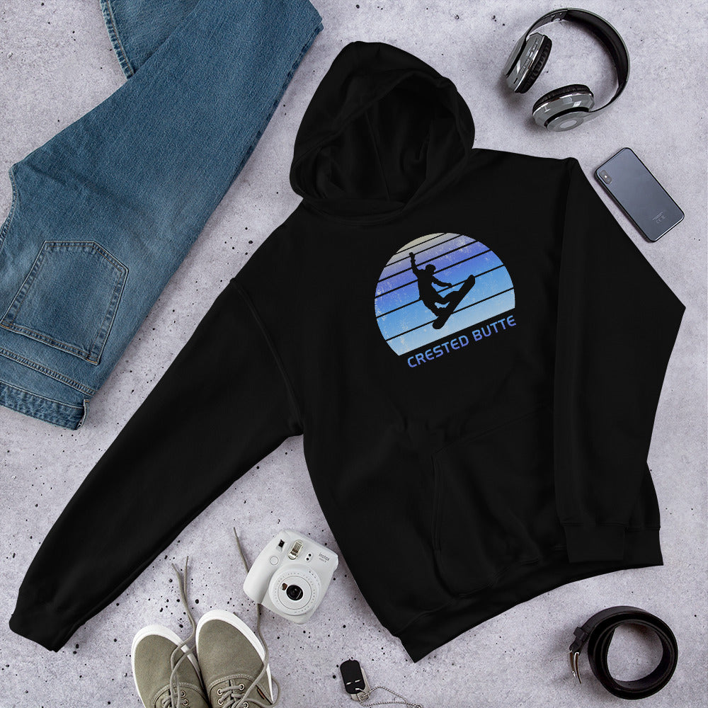 Retro Crested Butte Colorado Snowboarding Fan Unisex Hoodie Top Sweatshirt