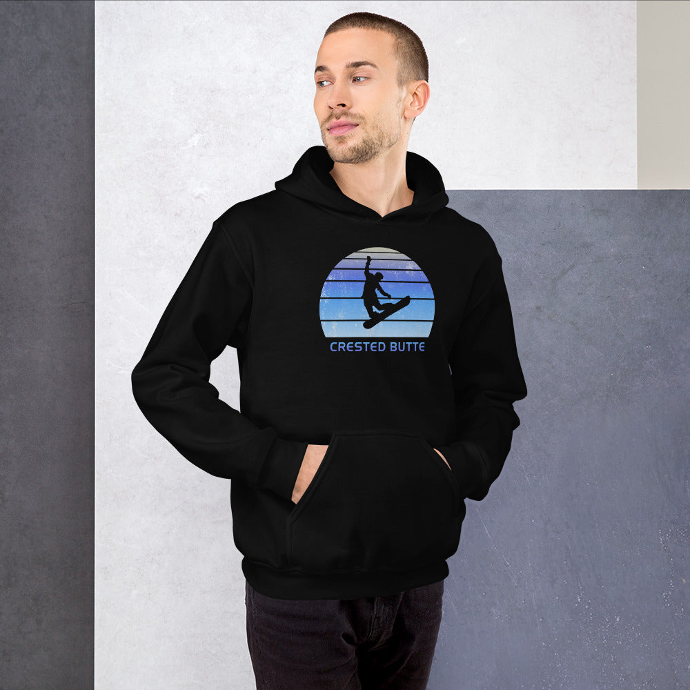 Retro Crested Butte Colorado Snowboarding Fan Unisex Hoodie Top Sweatshirt