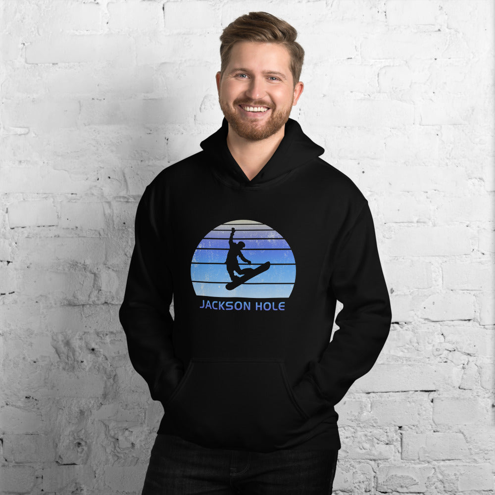 Retro Jackson Hole Wyoming Snowboarding Fan Unisex Hoodie Top Sweatshirt