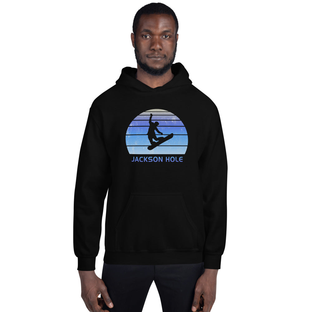 Retro Jackson Hole Wyoming Snowboarding Fan Unisex Hoodie Top Sweatshirt