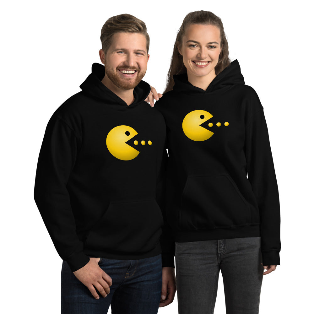 Retro Old School Video Game Fan Arcade Pac Man Gamer Unisex Hoodie Top Sweatshirt
