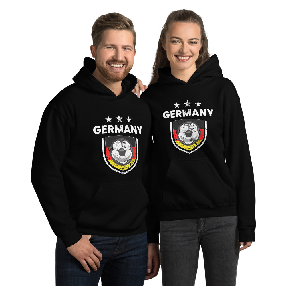 Retro Germany Soccer Team Football Fan Country Deutschland German Flag Unisex Hoodie Top Sweatshirt