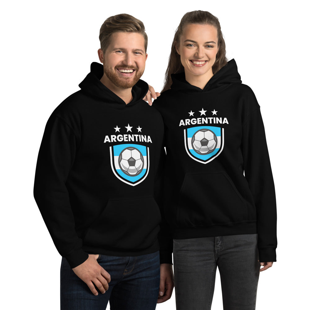 Retro Argentina Soccer Team Football Fan Country Argentinian Flag Unisex Hoodie Top Sweatshirt